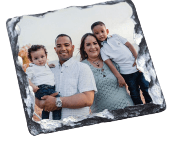 Placa ardezie personalizata cu poza sau textul tau 15x15 cm